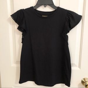 Kate Spade Top with Ruffle Sleeves